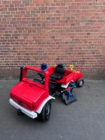 Rolly Toys Unimog Brandweer met lier en blustrailer trapauto, Ophalen, Zo goed als nieuw