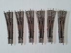 6 Minitrix 15 graden wissels 4964/4965, Gebruikt, Gelijkstroom, Trix, Rails