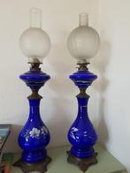 Franse opaline olielampen., Antiek en Kunst, Antiek | Lampen, Ophalen