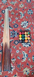 Pool Keuen en Ballen Set, Sport en Fitness, Biljarten en Poolen, Ophalen, Gebruikt, Keu of Ballen