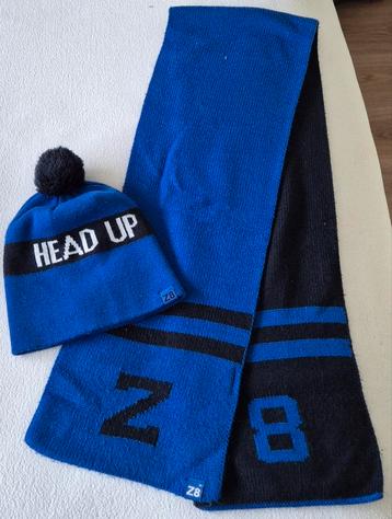 Z8 Sjaal en Muts Set - Blauw/Zwart beschikbaar voor biedingen