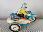 Oude blikken moto met zijspan, Ophalen of Verzenden