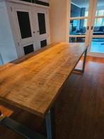 Prachtige mango houten eettafel 240 x 100, Huis en Inrichting, Ophalen, 100 tot 150 cm, 200 cm of meer, Zo goed als nieuw