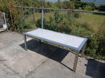 Tuintafel Graniet & RVS, Tuin en Terras, Tuintafels, Ophalen, Zo goed als nieuw, Rechthoekig, Rvs