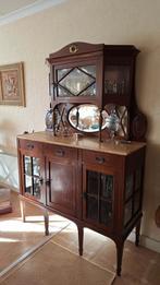 Antieke Kersen Buffetkast met Marmer Blad, Ophalen of Verzenden