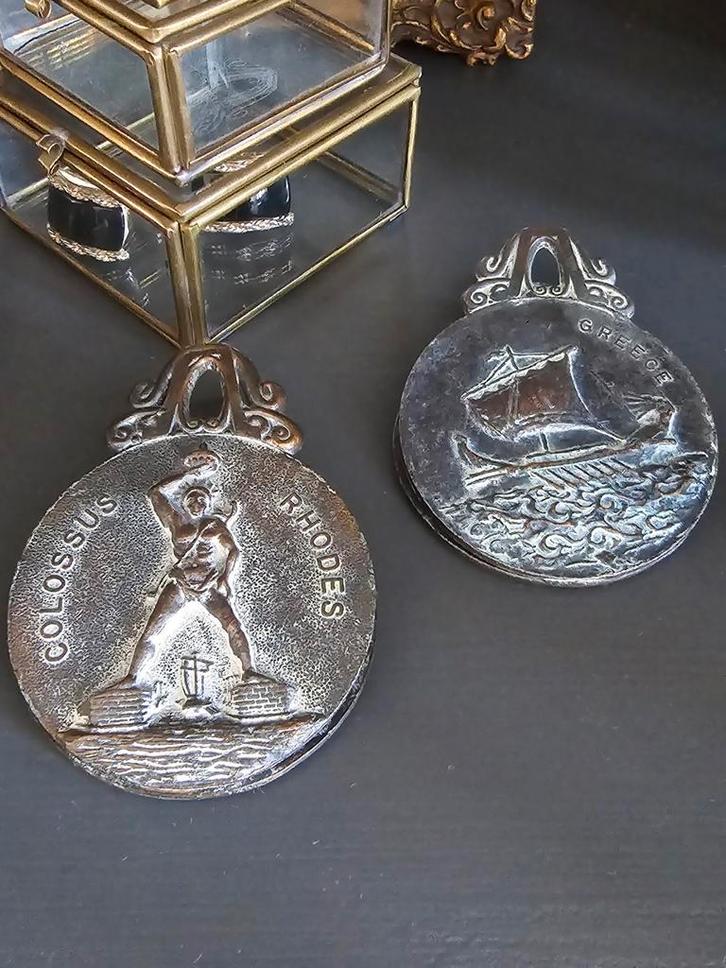 2 prachtige ANTIEKE 1947 KOPEREN GELD KLIPPEN/MONEYCLIP, Antiek en Kunst, Antiek | Koper en Brons, Koper, Ophalen of Verzenden