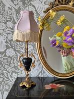 VERKOCHT)Antieke Franse Lamp Napoleon 19e eeuws marmer brons, Ophalen of Verzenden