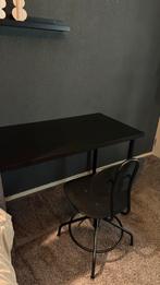 Ikea Bureau zwart incl. stoel en eventueel kastje, Huis en Inrichting, Tafels | Sidetables, Ophalen, Gebruikt, 50 tot 100 cm, 25 tot 50 cm