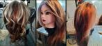 Herfstkleurige Human Hair Wig - 22 inch, Sieraden, Tassen en Uiterlijk, Uiterlijk | Haarverzorging, Ophalen of Verzenden, Nieuw