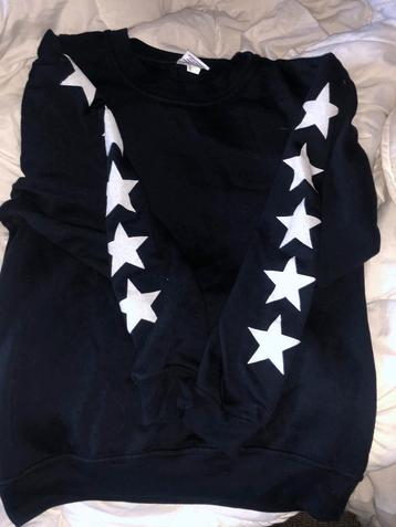 Navy/donkerblauwe trui met sterren 