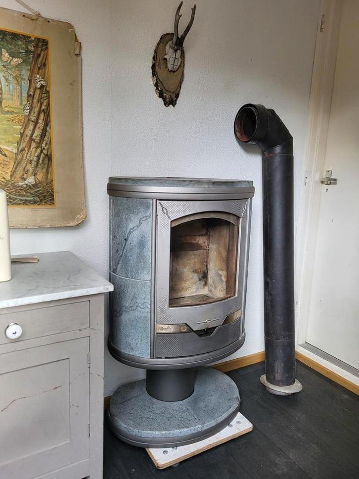 Houtkachel speksteen Altech Eclips Consol, Huis en Inrichting, Kachels, Zo goed als nieuw, Houtkachel, Hout, Ophalen