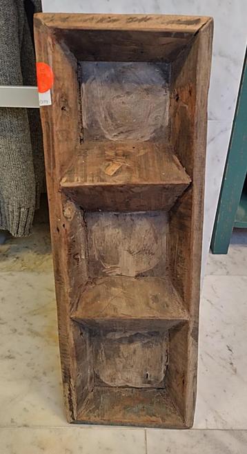 Decoratie schaal met 3 vakken - dienblad verouderd hout beschikbaar voor biedingen