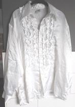 Carnaval blouse wit met ruches - Maat 50, Ophalen of Verzenden, Gedragen, Maat 48/50 (M), CARNAVAL
