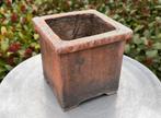 Bonsai Cascade pot rood -bruin aardewerk 15,5x15,5x15,3, Vierkant, Ophalen of Verzenden, Zo goed als nieuw, Minder dan 25 cm