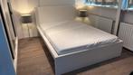 IKEA MALM Bed 140x200 + Lattenbodem & Matras, Ophalen, Verstelbaar, Wit, Tweepersoons