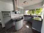Afzuigkap RVS schiereiland model met glazen wasemscherm, Huis en Inrichting, Keuken | Keukenelementen, Ophalen, Gebruikt, Overige kleuren