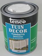 Tenco Tuindecor Tuinbeits dekkend wit op waterbasis 1 liter, Wit, Nieuw, Beits, Ophalen of Verzenden