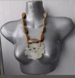 Manouk - ketting met pitten en edelsteen- NIEUW, Sieraden, Tassen en Uiterlijk, Kettingen, Overige kleuren, Verzenden, Nieuw, Met edelsteen