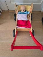 houten poppen wandelwagentje, Ophalen, Gebruikt, Babypop