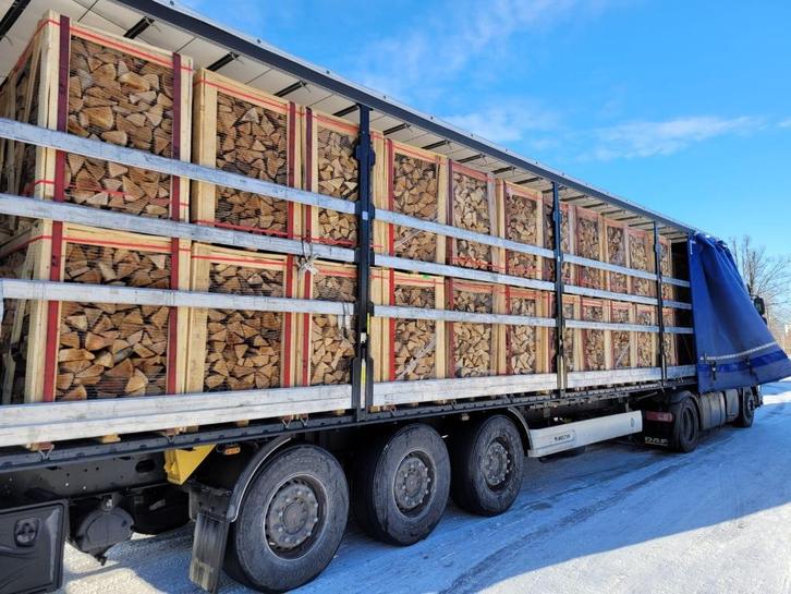 Volledige vrachten oven gedroogd haardhout, Tuin en Terras, Haardhout, Blokken, Eikenhout, 6 m³ of meer, Ophalen of Verzenden