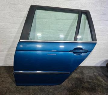 BMW E46 Touring Deur Links Achter Portier Blauw Compleet beschikbaar voor biedingen