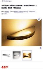 Philips Ledino Avance - Wandlamp - 2 lichts - LED - Chroom, Ophalen of Verzenden, Zo goed als nieuw