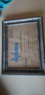 Diploma van GOVERT VLUG GELDERMALSEN., Contacten en Berichten, Advies en Oproepen