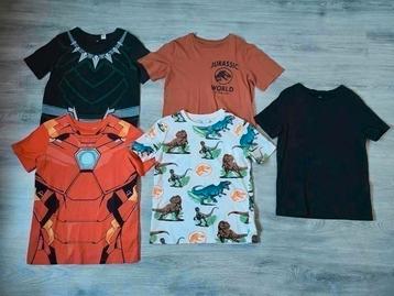 5 H&M t-shirts maat 134/140  beschikbaar voor biedingen