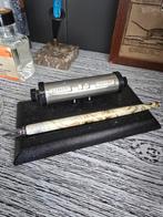 Antieke Art Nouveau goud wit gemêleerde kroontjespen €12, Verzamelen, Ophalen of Verzenden, Zo goed als nieuw, Vulpen, Overige merken