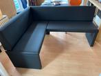 Zwarte Eetkamerhoekbank 130x170cm, Ophalen, Kunststof, Gebruikt, Hoekbank