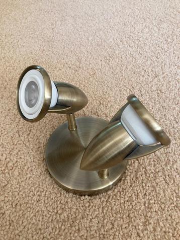 3 x Plafondspot voor 2 lampen / messing / per stuk €10. beschikbaar voor biedingen