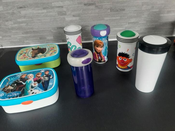 Mepal-rosti lunchboxen / drinkbekers school werk V.A. PRIJS, Diversen, Schoolbenodigdheden, Zo goed als nieuw, Ophalen of Verzenden