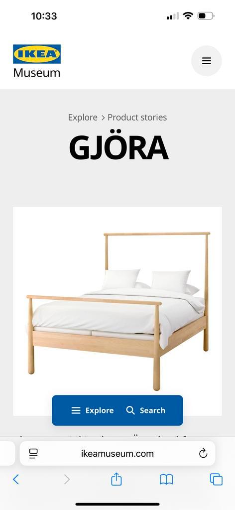 IKEA Gjora bedframe +latembodem (zonder matras) - Maassluis, Huis en Inrichting, Slaapkamer | Bedden, Zo goed als nieuw, Tweepersoons