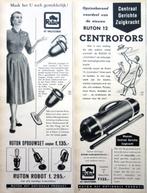 13 vintage advertenties Ruton stofzuigers 1954 stofzuiger, Verzenden, Gebruikt