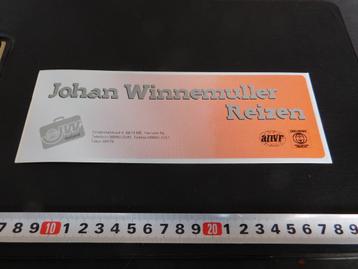 sticker herveld johan winnemuller reizen dubbelzijdig  beschikbaar voor biedingen