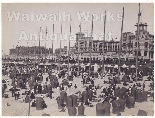 Scheveningen unieke grote zeer oude foto met Palace Hotel, Verzamelen, Foto's en Prenten, Gebruikt, Foto, Gebouw, Voor 1940, Verzenden