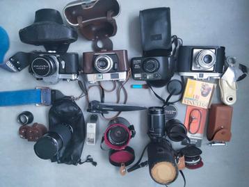 verzameling fotografie lenzen fototoestellen en toebehoren  beschikbaar voor biedingen
