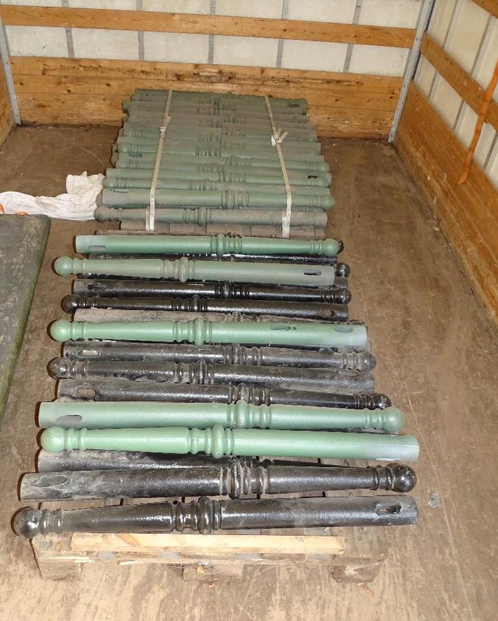 partij gietijzeren paaltjes palen paal, Antiek en Kunst, Curiosa en Brocante, Ophalen