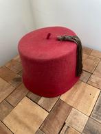 Vintage Rode Fez Hoed met Kwast, Ophalen, Gedragen, One size fits all, Hoed