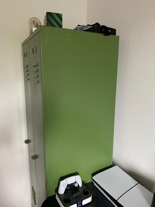 Locker: stoere metalen kledingkast (legergroen), Huis en Inrichting, Kasten | Kledingkasten, Gebruikt, 150 tot 200 cm, 50 tot 75 cm