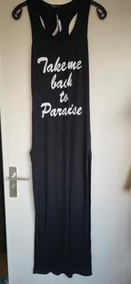 NIEUW Mooie Lange jurk "Take me back to Paradise" Maat M/L, Kleding | Dames, Jurken, Maat 38/40 (M), Zwart, Nieuw, Ophalen of Verzenden