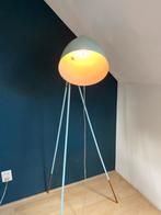Industriele vloerlamp mintgroen, Huis en Inrichting, Lampen | Vloerlampen, Ophalen, Gebruikt, 100 tot 150 cm, Metaal