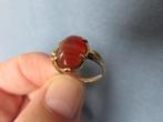 Antieke ring met gelaagd agaat 14 karaat goud - ca. 1900, Sieraden, Tassen en Uiterlijk, Antieke sieraden, Ophalen of Verzenden