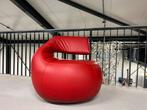 Als nieuw Leolux Gisa Fauteuil rood leer Design draai stoel, Huis en Inrichting, Fauteuils, Leolux, Ophalen of Verzenden, Leer