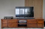 TV meubel Teakhout 222cm, Huis en Inrichting, Ophalen, Gebruikt, Teakhout, 200 cm of meer