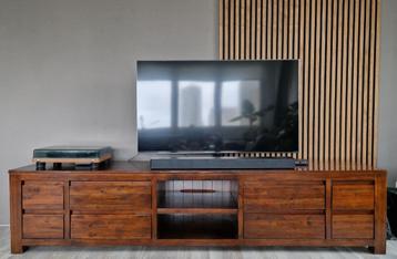 TV meubel Teakhout 222cm beschikbaar voor biedingen