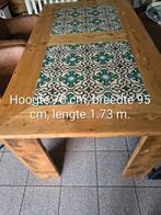 Eetkamertafel van steigerhout., Ophalen, Gebruikt, 50 tot 100 cm, Rechthoekig