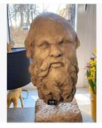 Prachtig stenen beeld Man met baard op voet, 14 kilo, Ophalen, Steen, Zo goed als nieuw, X