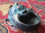 Mooi zwaar antiek offerpotje uit Indonesië van brons 8 cm., Antiek en Kunst, Ophalen of Verzenden