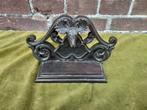 Set van 2 bronzen boekensteunen met elandkoppen., Antiek en Kunst, Verzenden